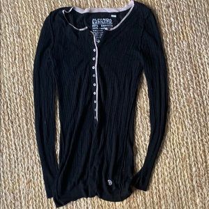 Black and cream Henley shirt